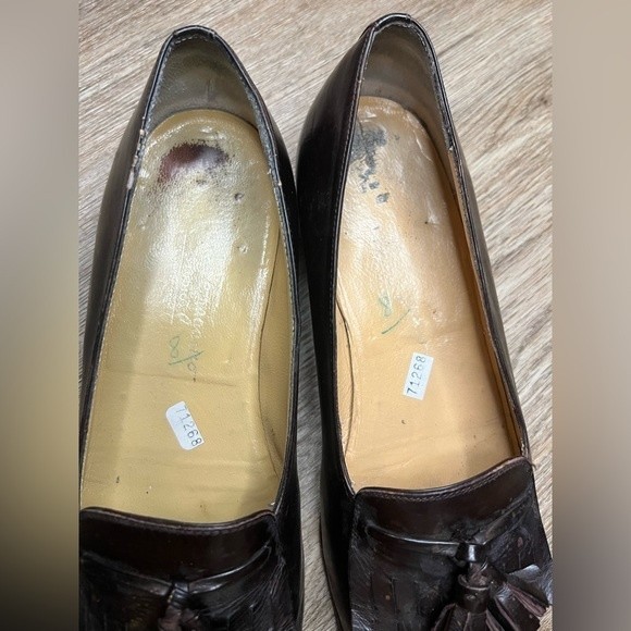 Vintage Salvatore Ferragamo Men’s Shoes Leather Loafer Brown w/ Tassle Size 8.5 - Picture 11 of 12